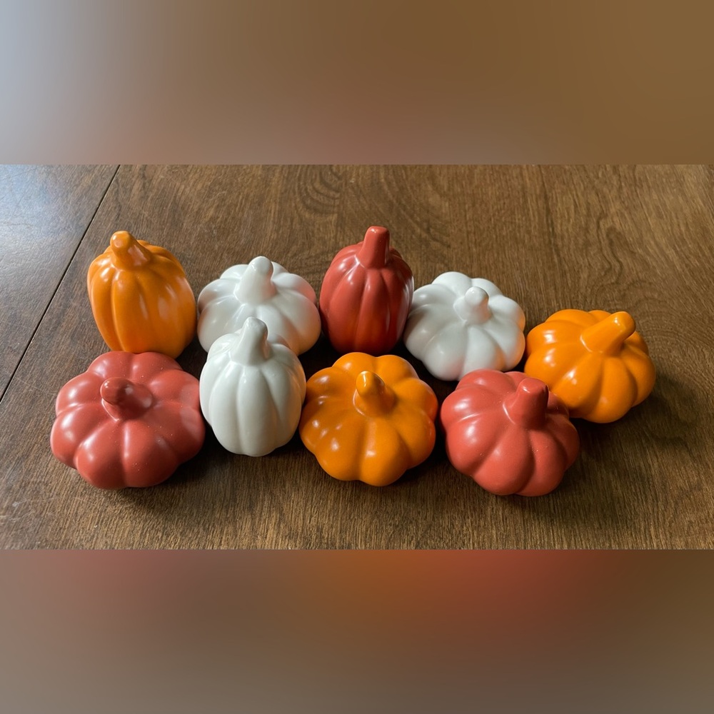 Mini multi colored ceramic Pumpkins
